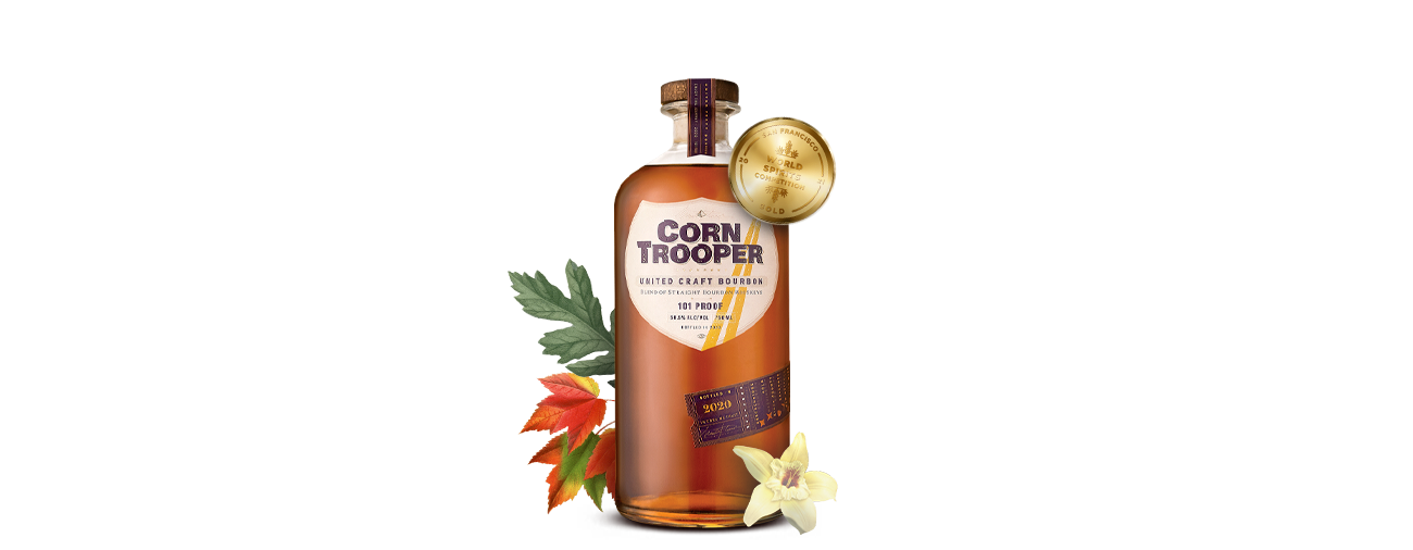 Corn Trooper, receiver of Gold Medal at San Francisco World Spirits Competition 2021