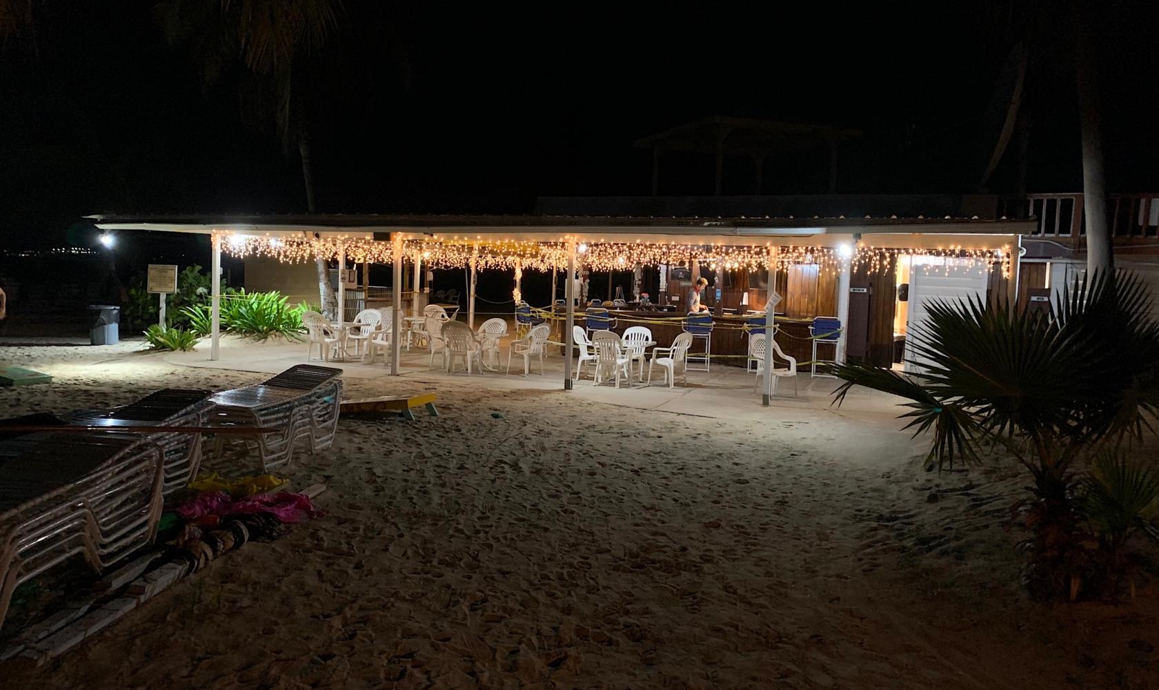 The Beach Bar at night