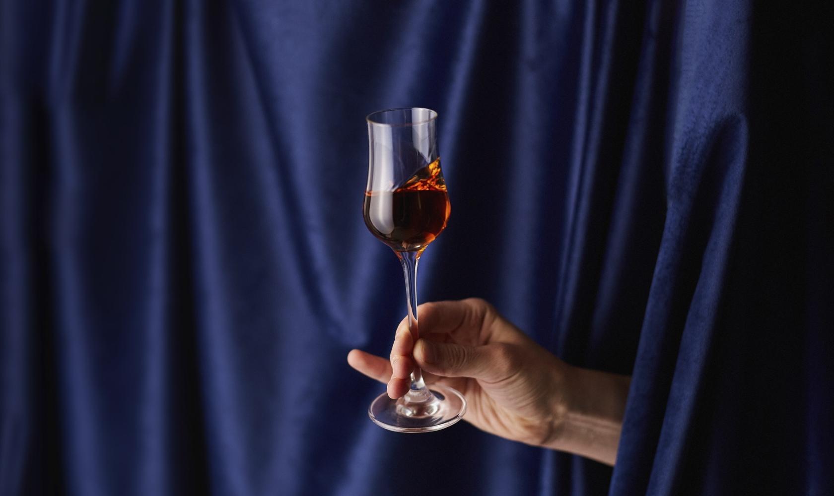 Tulip glass is perfect for tasting Cognac